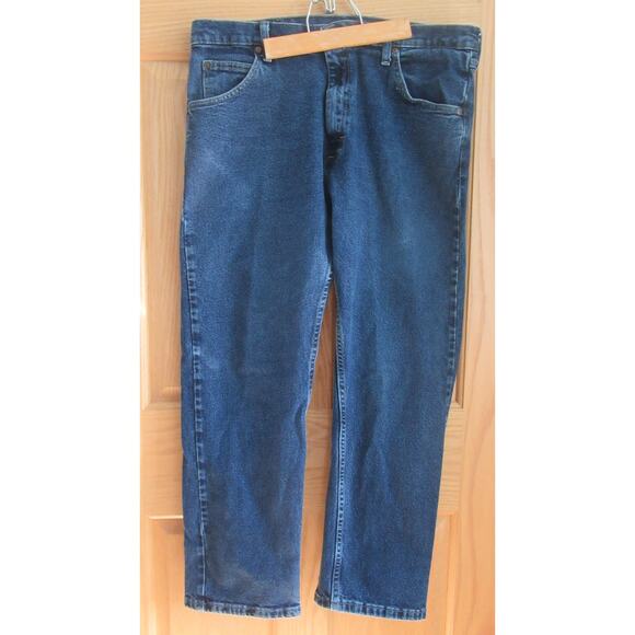 Wrangler Jeans Co. Men’s Denim Jeans Relaxed Straight Blue TAG 36 Fits 35 x 28 - Picture 1 of 8